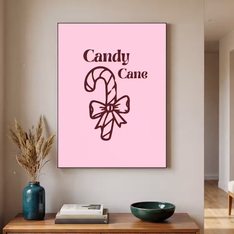 Art Frame - Kerst - Snoep - Tekst - Bruin - Roze — 3