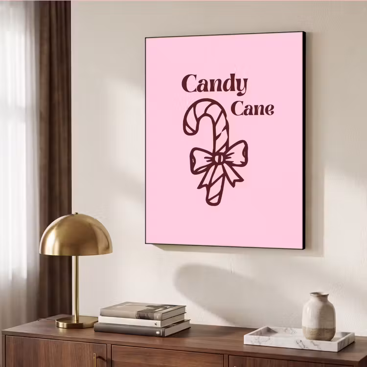 Art Frame - Kerst - Snoep - Tekst - Bruin - Roze — 7