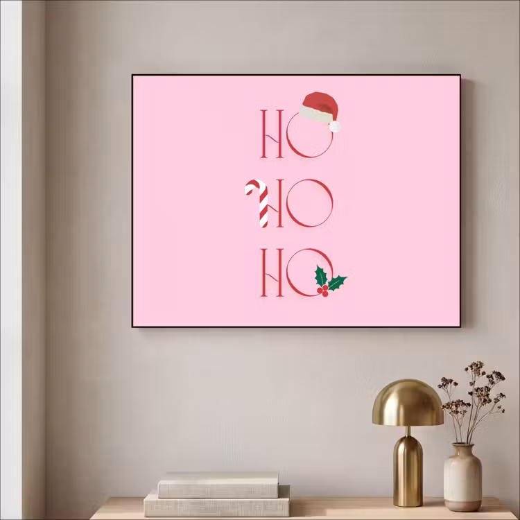 Art Frame - Kerst - Tekst - Roze - Illustratie — 5