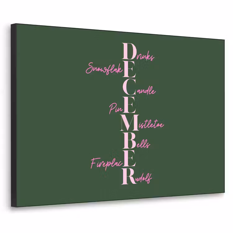 Art Frame - December - Tekst - Kerst - Groen