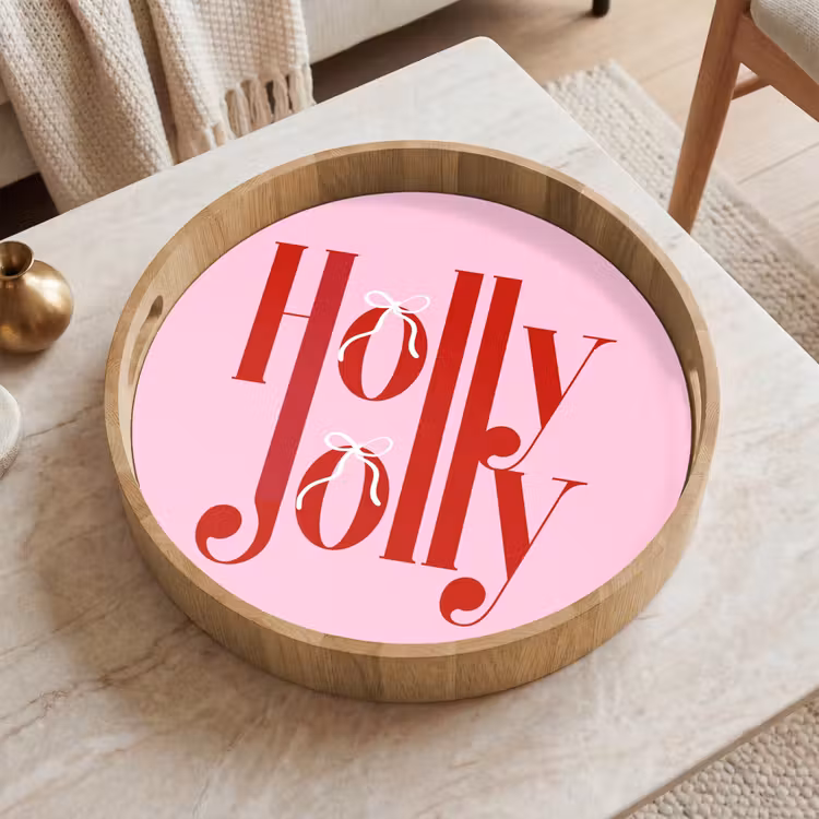 Dienblad - Kerst - Tekst - Rood - Roze — 2