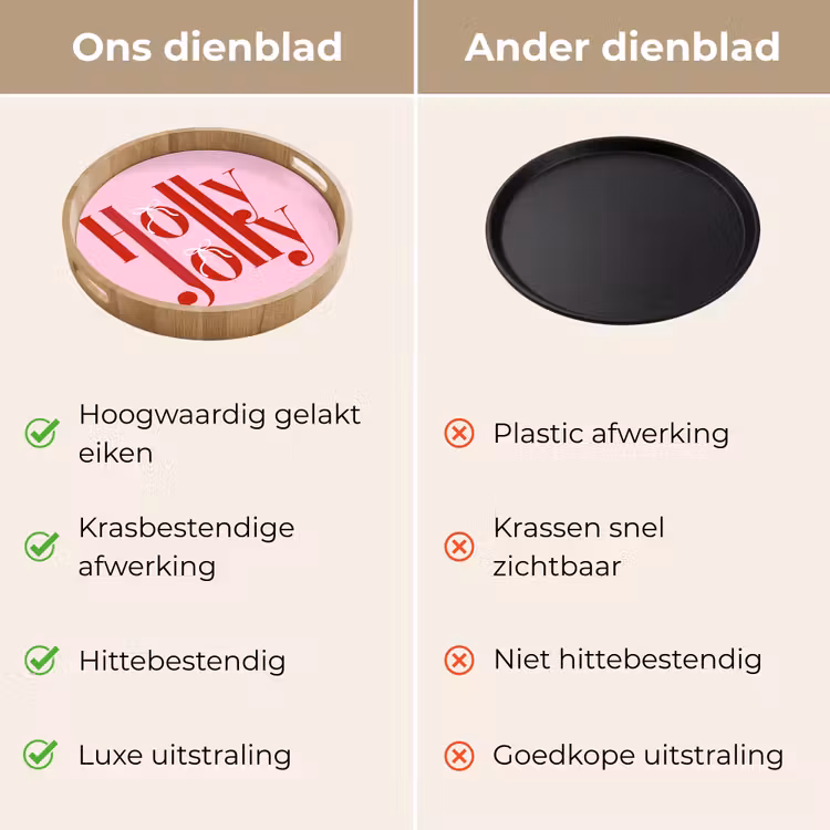 Dienblad - Kerst - Tekst - Rood - Roze — 3