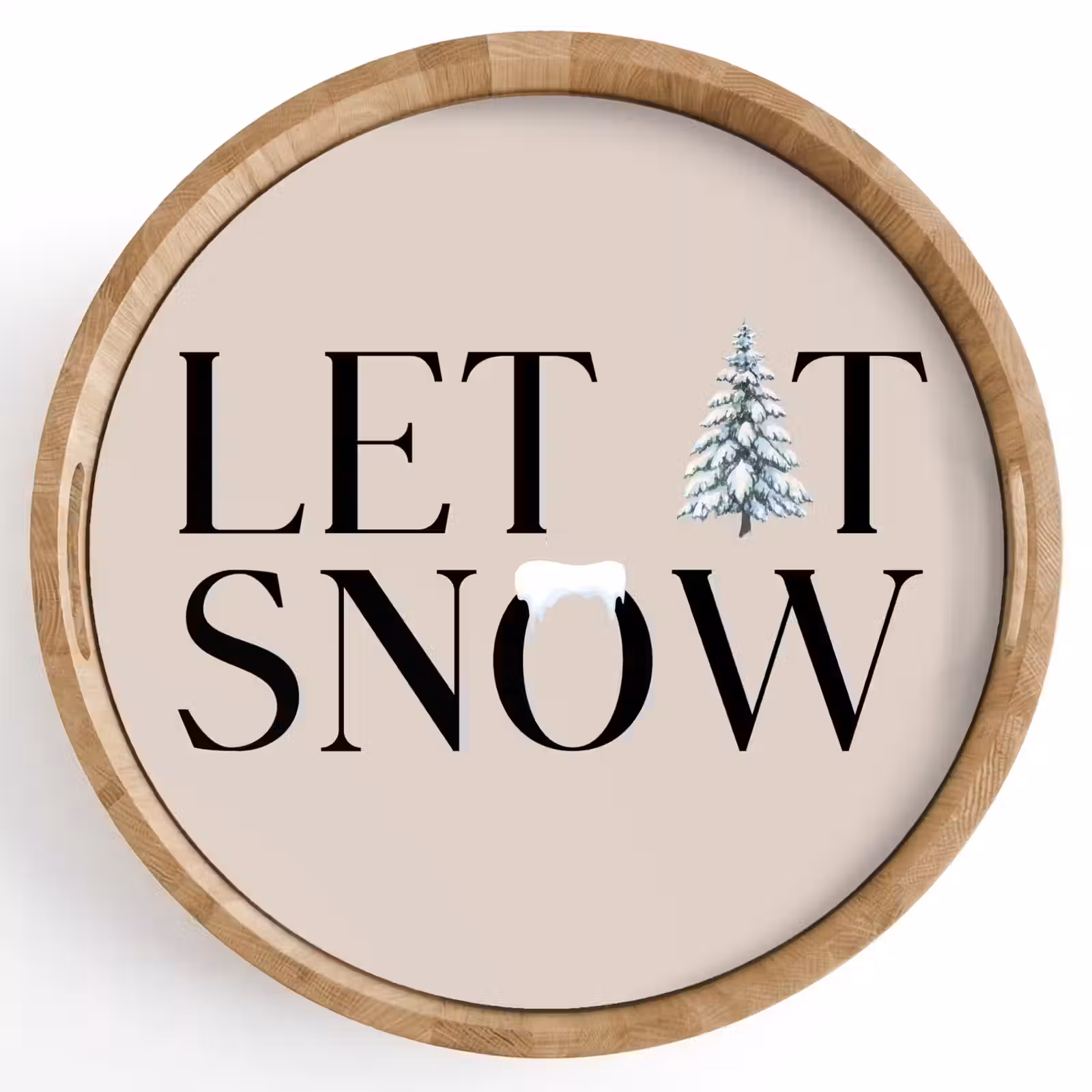 Dienblad - Tekst - Kerst - Sneeuw — 1