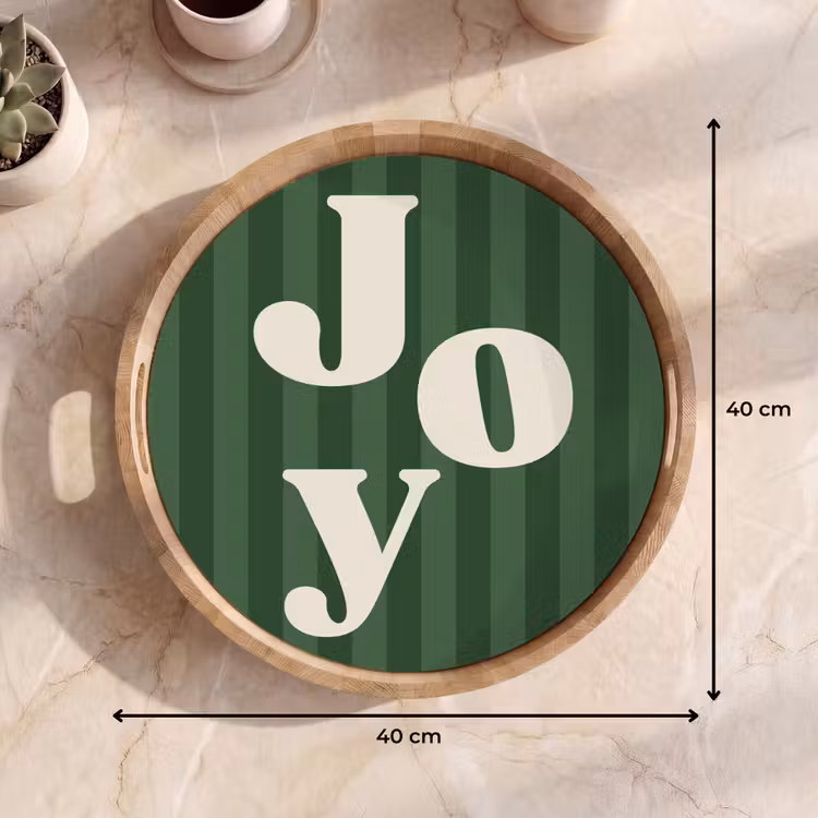 Dienblad - Joy - Kerst - Tekst - Groen — 9