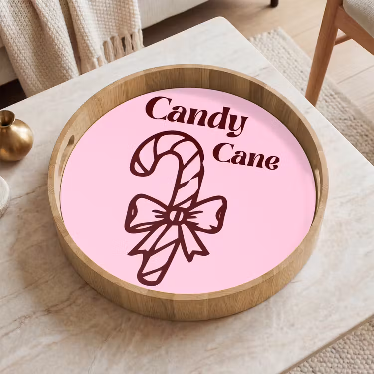 Dienblad - Kerst - Snoep - Tekst - Bruin - Roze — 2