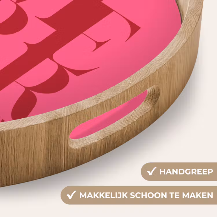 Dienblad - Merry - Tekst - Kerst - Roze — 5
