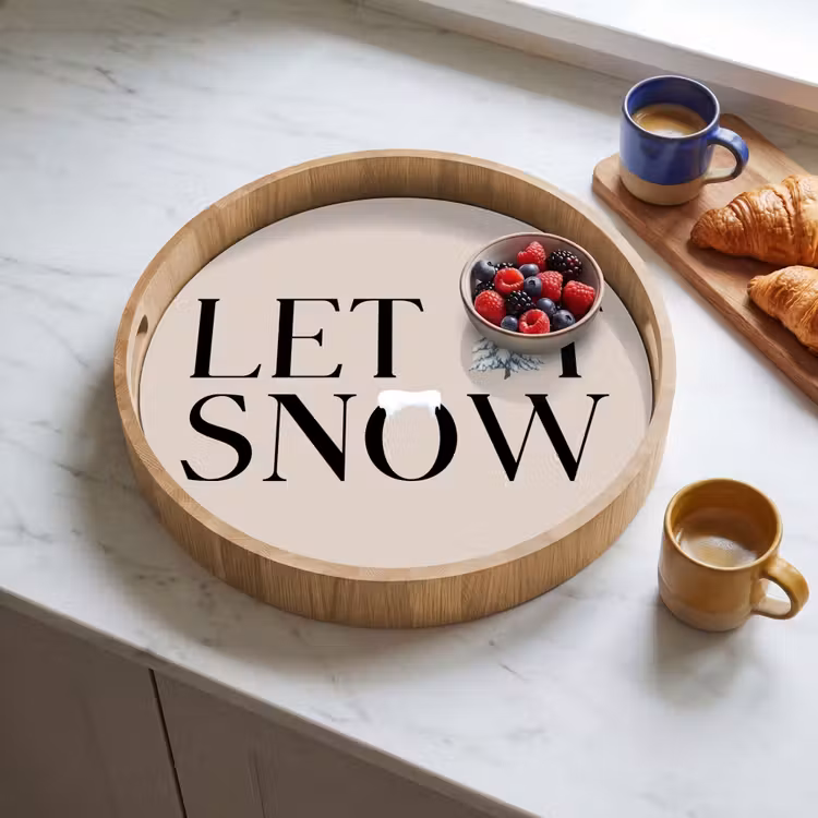 Dienblad - Tekst - Kerst - Sneeuw — 4