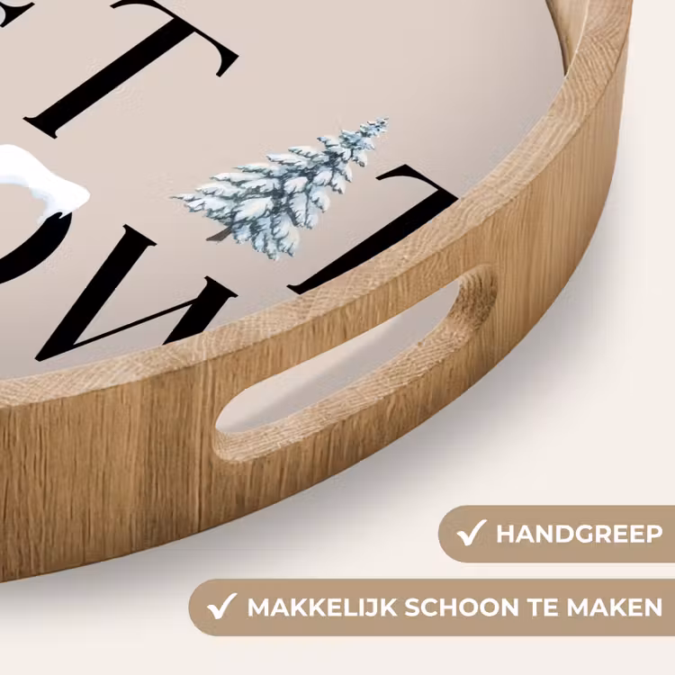 Dienblad - Tekst - Kerst - Sneeuw — 5