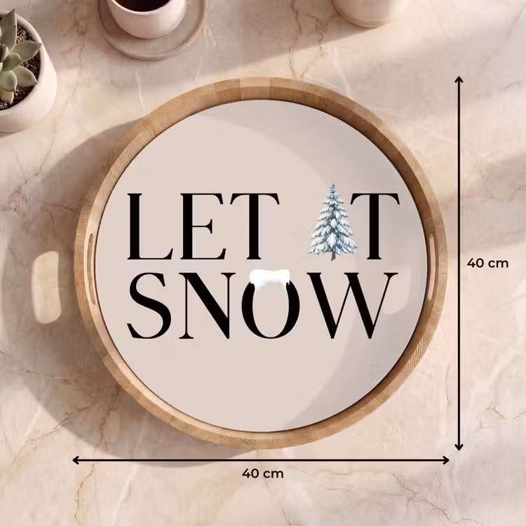 Dienblad - Tekst - Kerst - Sneeuw — 9