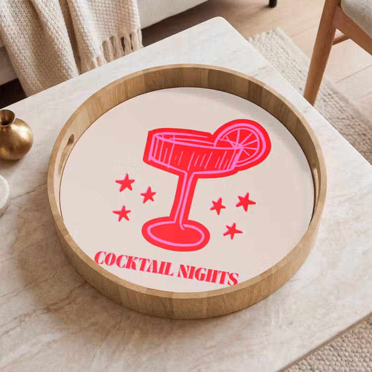 Dienblad - Cocktail - Kerst - Beige - Roze — 2