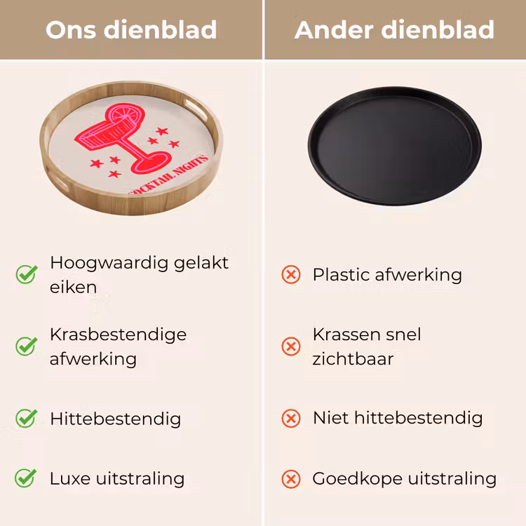 Dienblad - Cocktail - Kerst - Beige - Roze — 3