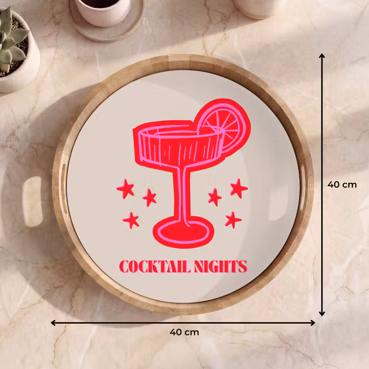 Dienblad - Cocktail - Kerst - Beige - Roze — 9