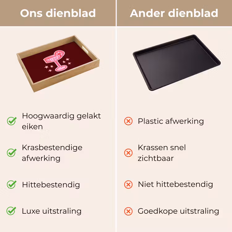 Dienblad - Cocktail - Kerst - Burgundy - Roze — 3