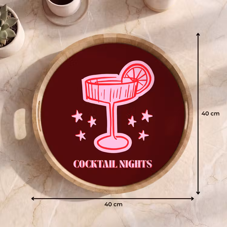 Dienblad - Cocktail - Kerst - Burgundy - Roze — 9