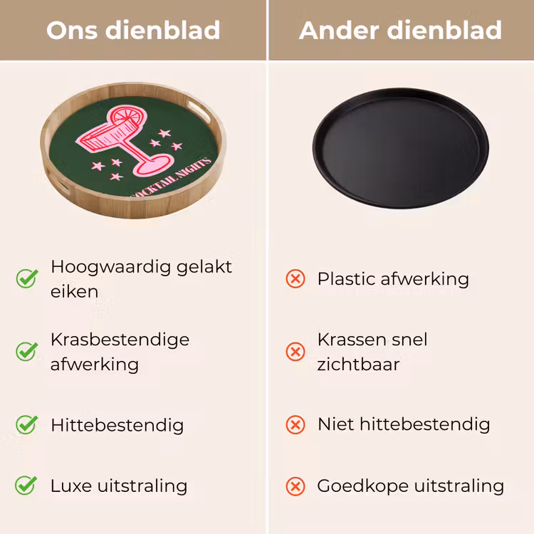 Dienblad - Cocktail - Kerst - Roze - Groen — 3