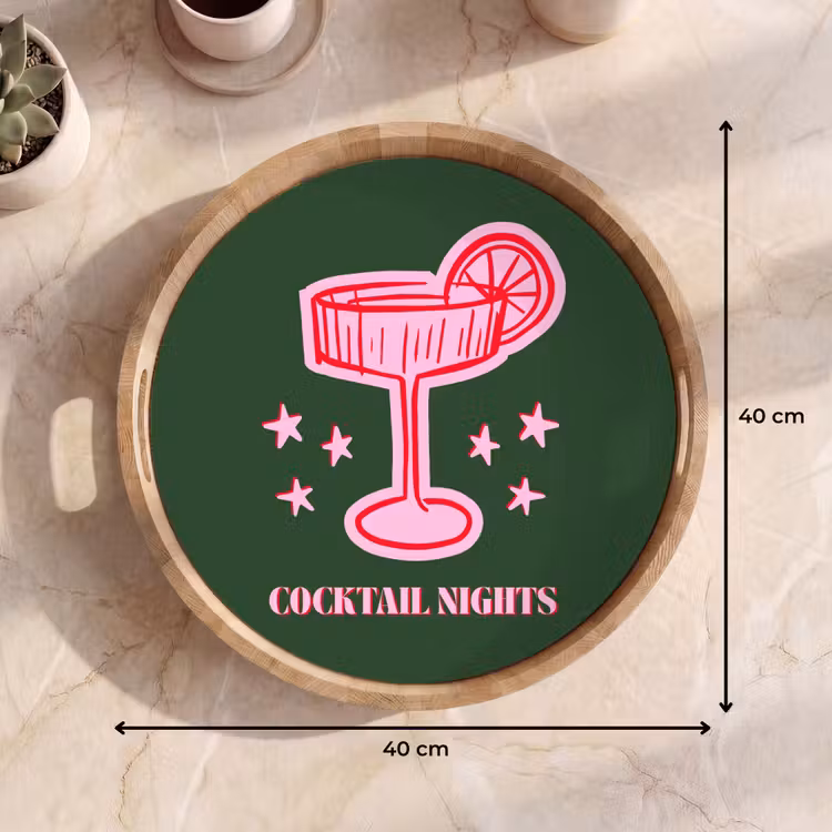 Dienblad - Cocktail - Kerst - Roze - Groen — 9