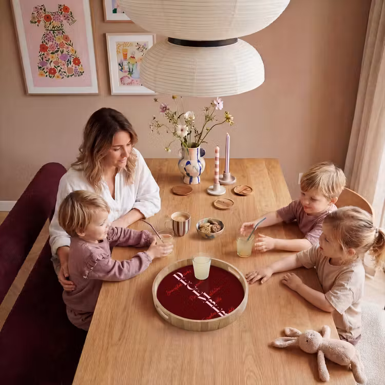 Dienblad - December - Tekst - Kerst - Burgundy — 7