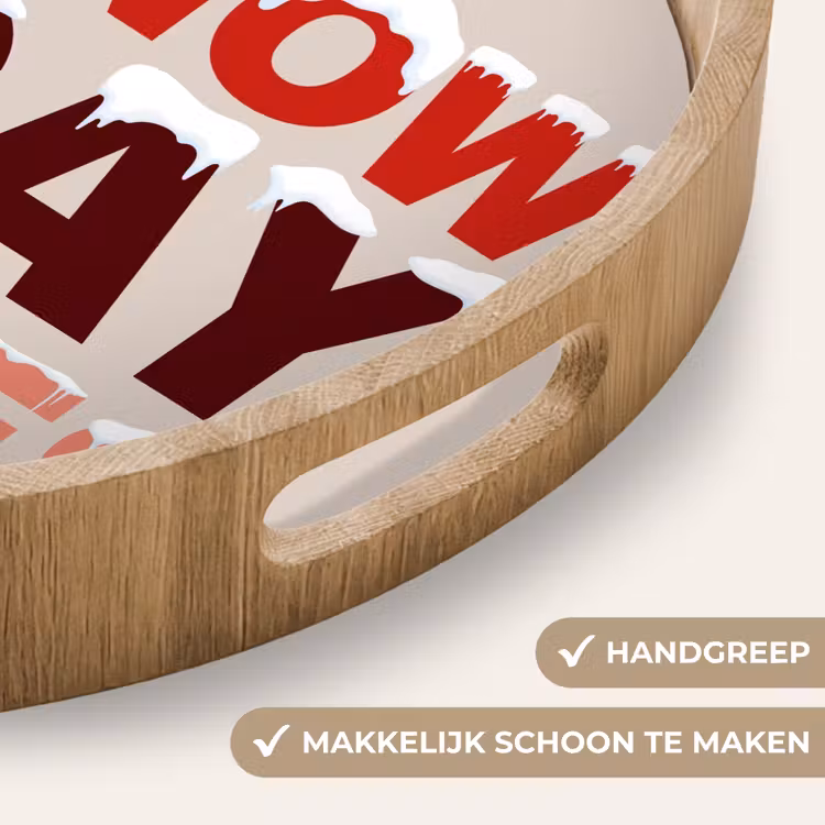 Dienblad - Sneeuw - Kerst - Tekst - Rood — 5