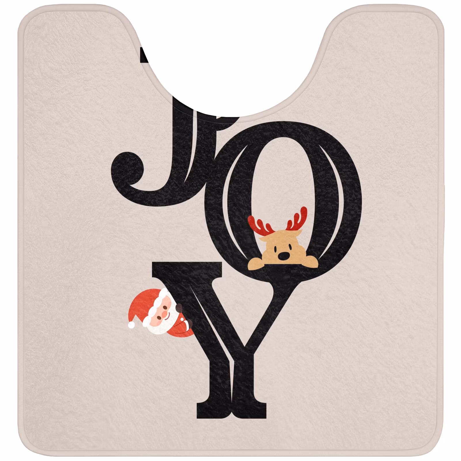 Wc Mat - Joy - Animatie - Zwart - Kerst — 1