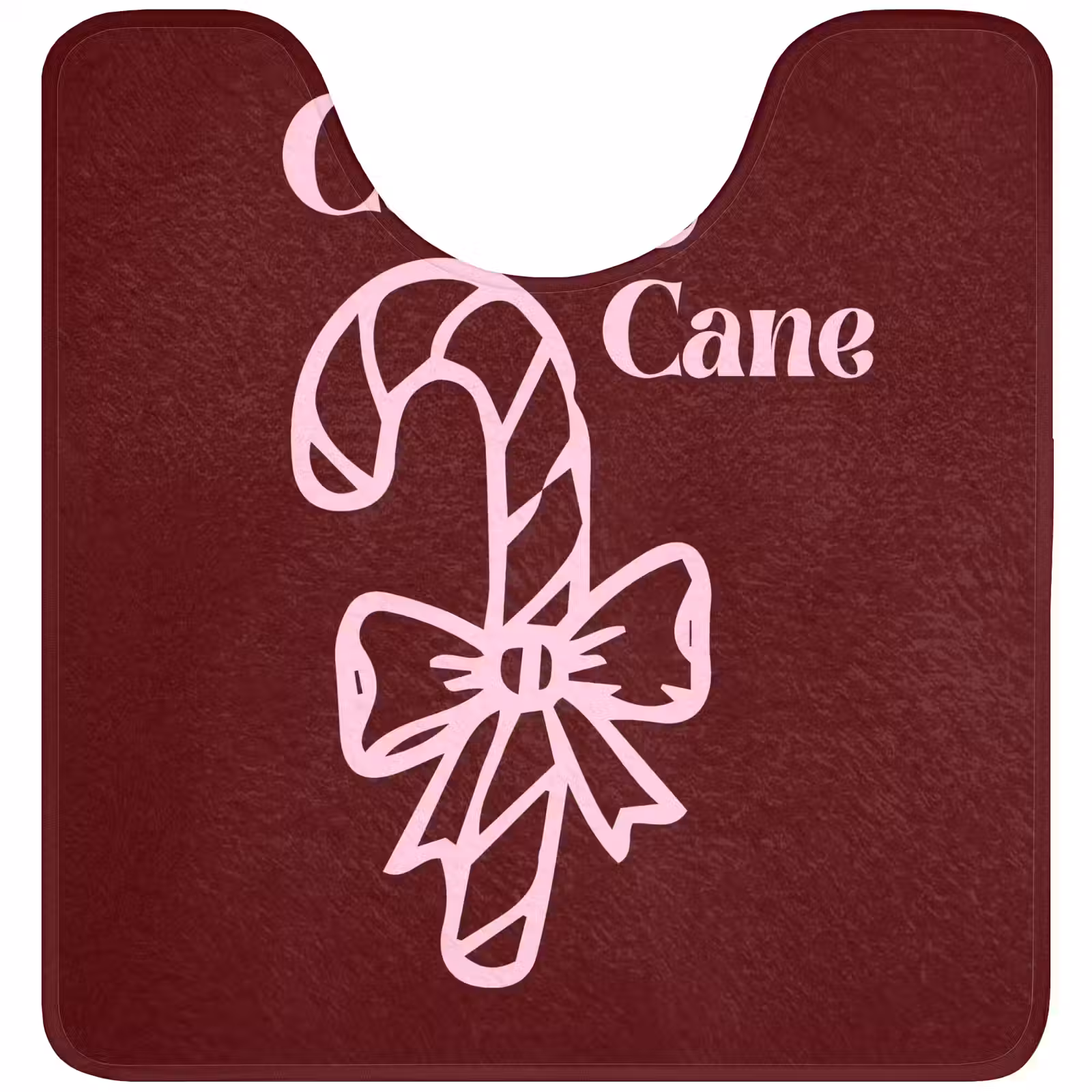 Wc Mat - Kerst - Snoep - Tekst - Roze — 1