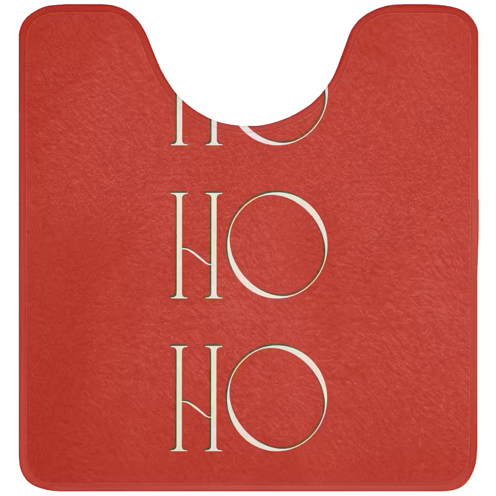 Wc Mat - Tekst - Kerst - Modern - Rood — 1