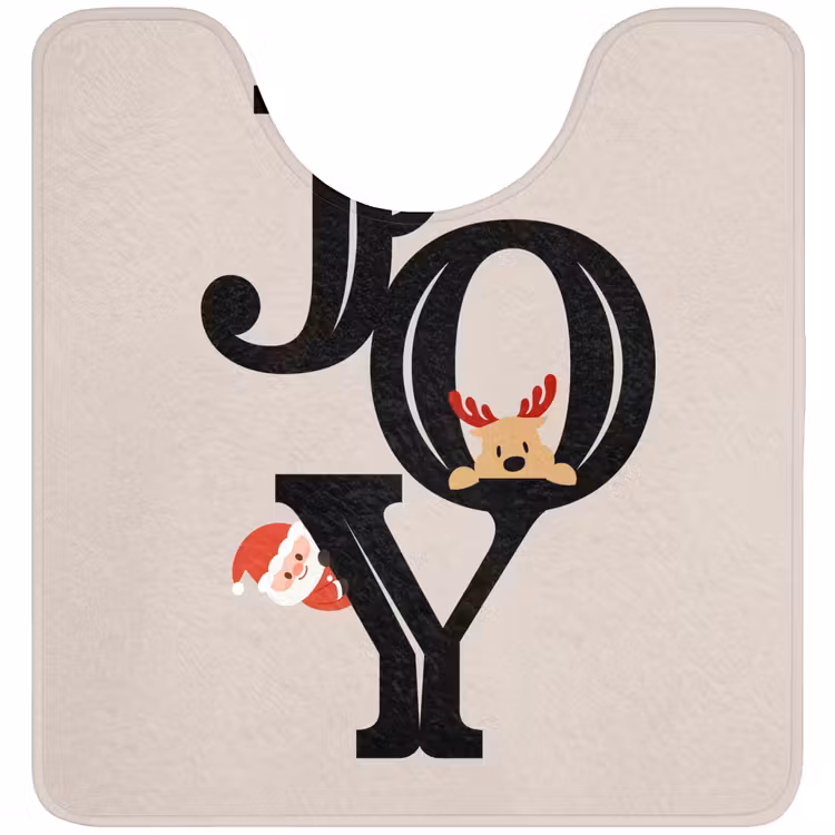 Wc Mat - Joy - Animatie - Zwart - Kerst — 1