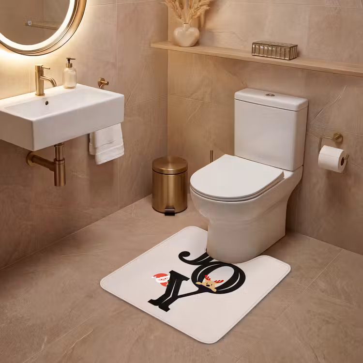 Wc Mat - Joy - Animatie - Zwart - Kerst — 3