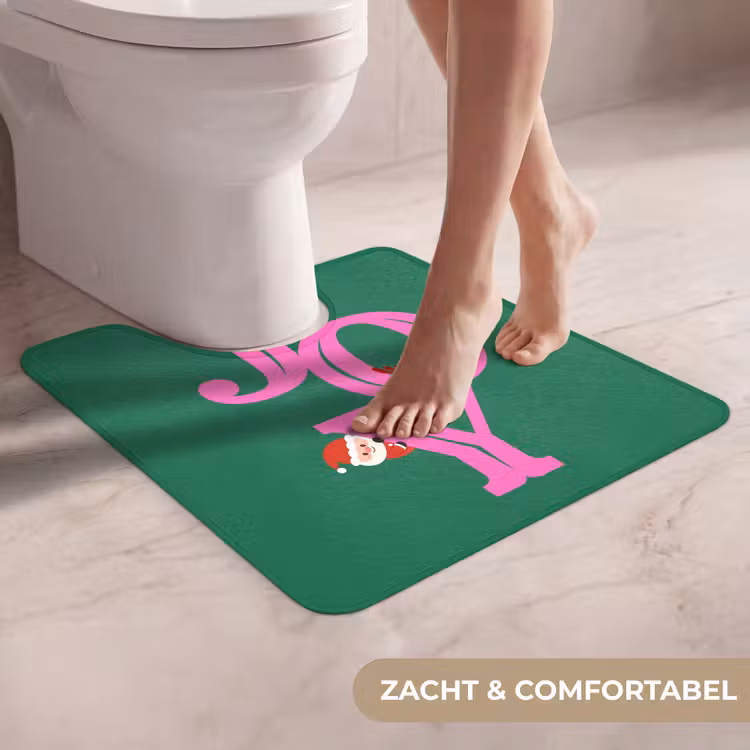 Wc Mat - Joy - Kerst - Animatie - Roze - Groen — 5