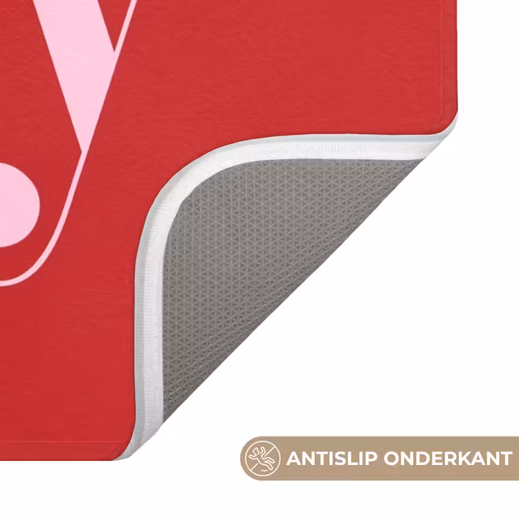 Wc Mat - Kerst - Roze - Rood - Tekst — 4
