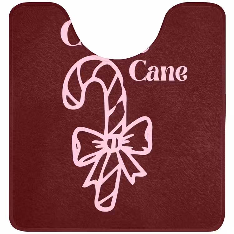 Wc Mat - Kerst - Snoep - Tekst - Roze