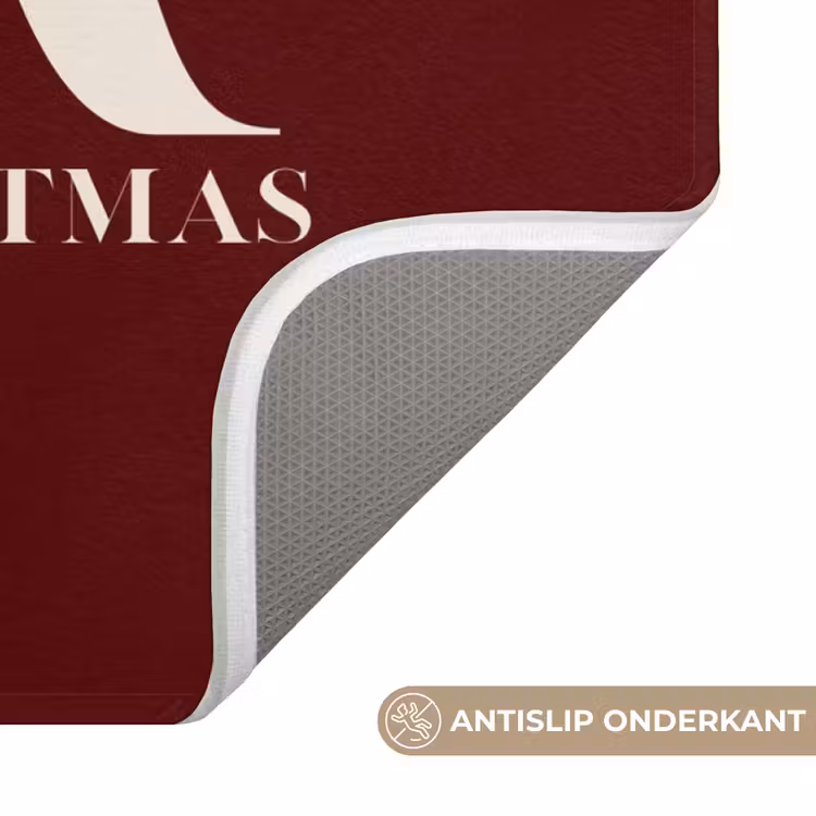 Wc Mat - Merry - Tekst - Donker - Rood — 4