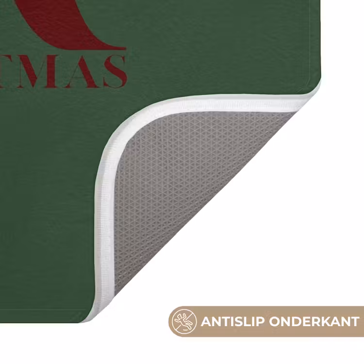 Wc Mat - Merry - Tekst - Groen - Kerst — 4