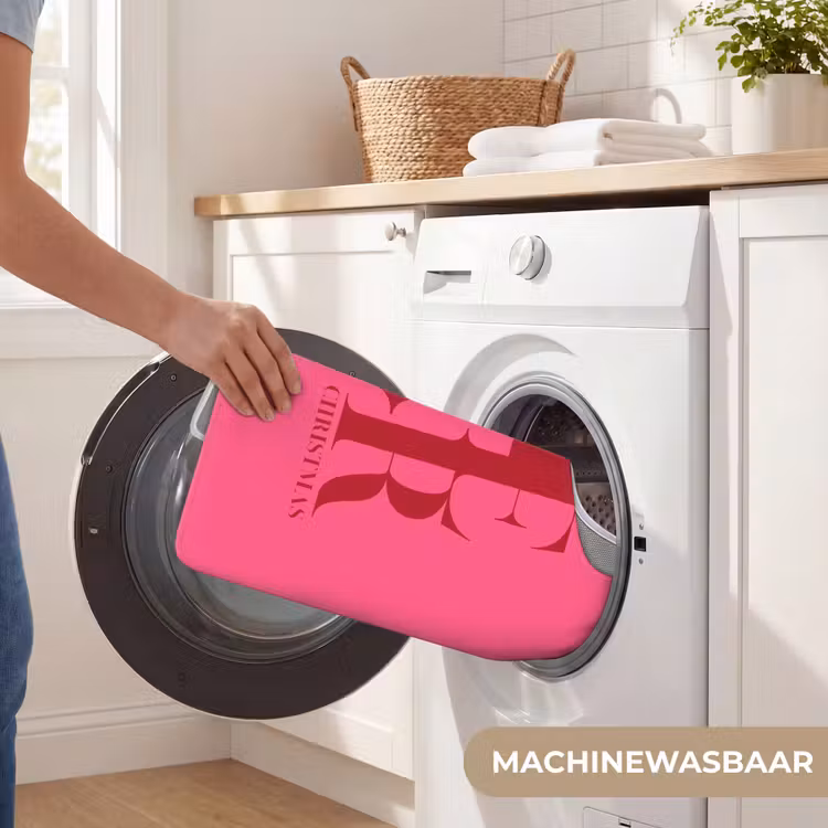 Wc Mat - Merry - Tekst - Kerst - Roze — 6