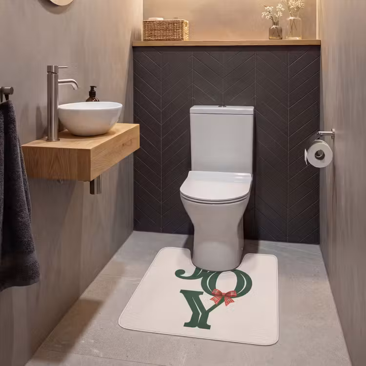Wc Mat - Tekst - Kerst - Groen — 2