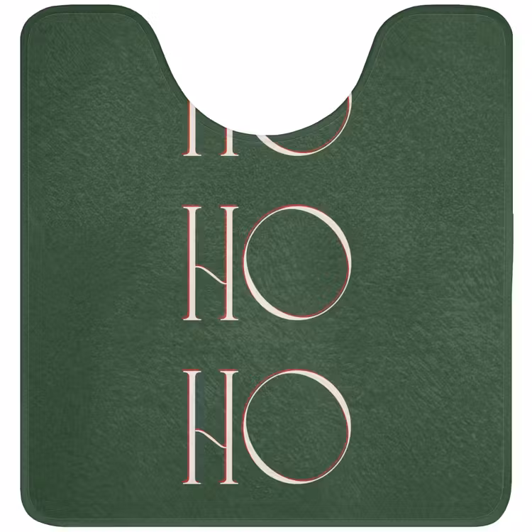 Wc Mat - Tekst - Kerst - Modern - Groen — 1