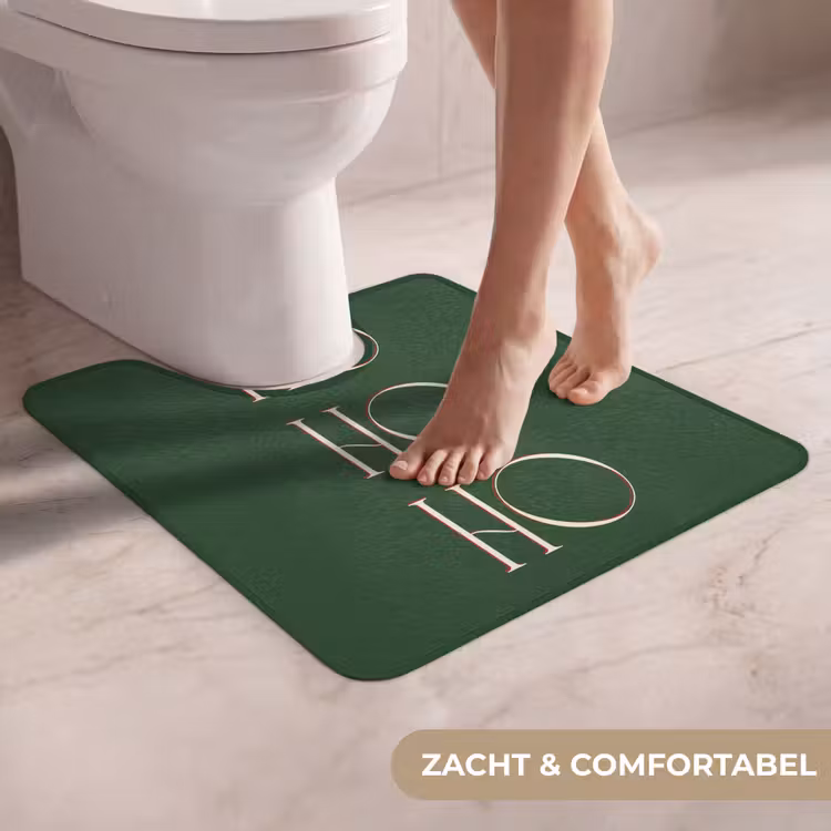 Wc Mat - Tekst - Kerst - Modern - Groen — 5