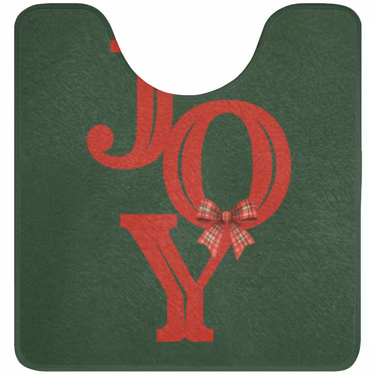 Wc Mat - Tekst - Kerst - Rood