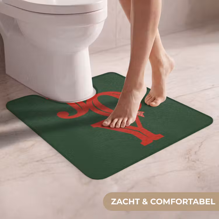 Wc Mat - Tekst - Kerst - Rood — 5