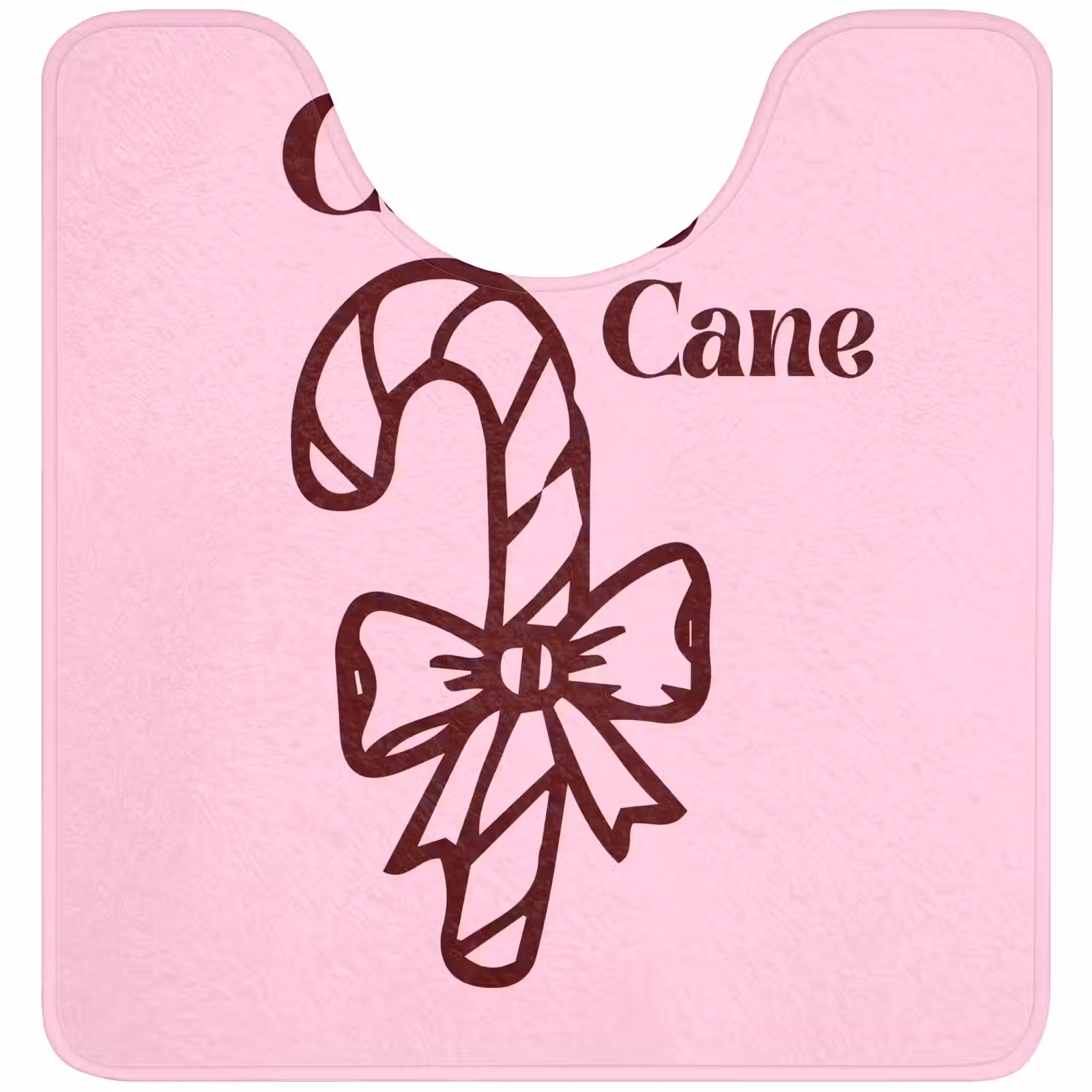 Wc Mat - Kerst - Snoep - Tekst - Bruin - Roze — 1
