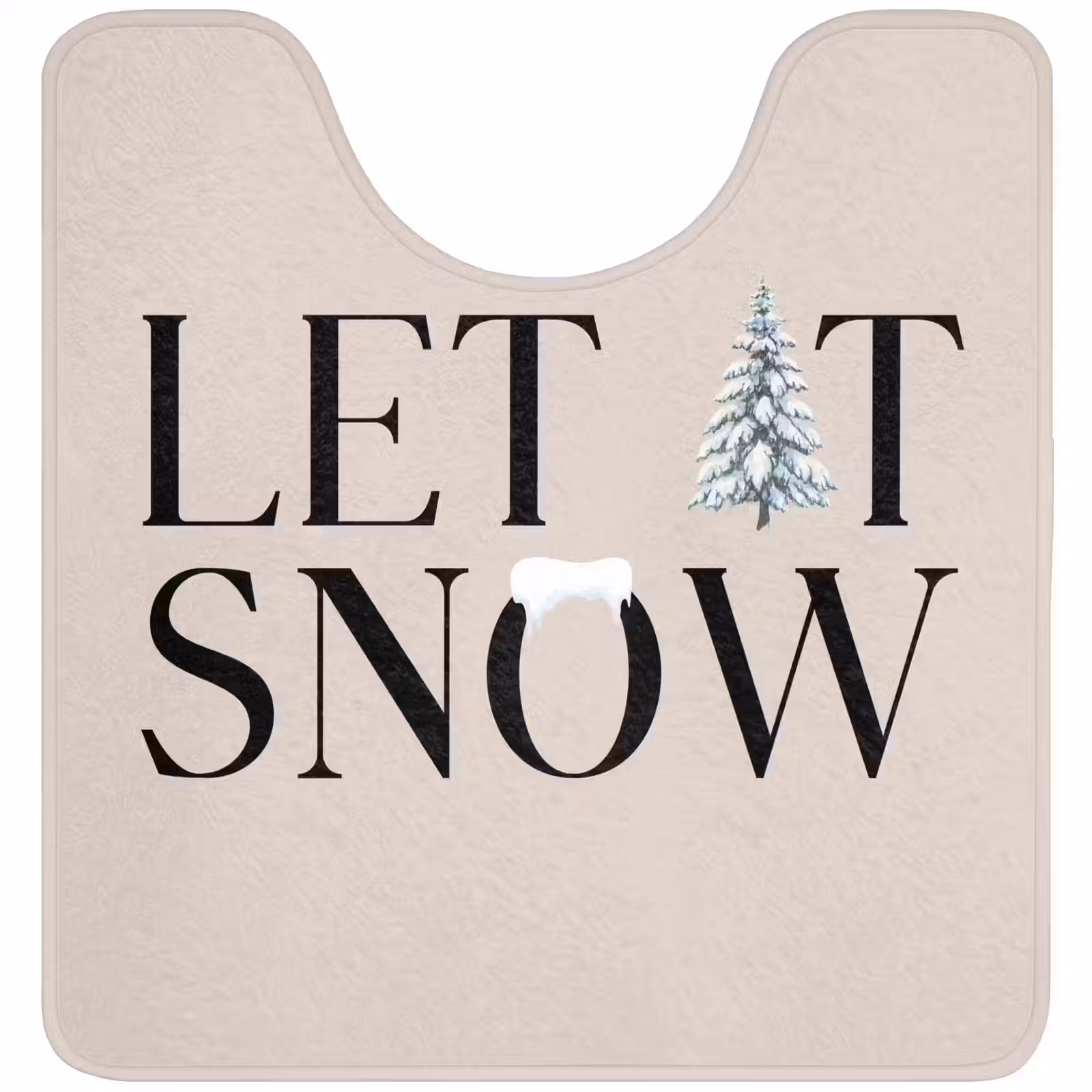 Wc Mat - Tekst - Kerst - Sneeuw — 1