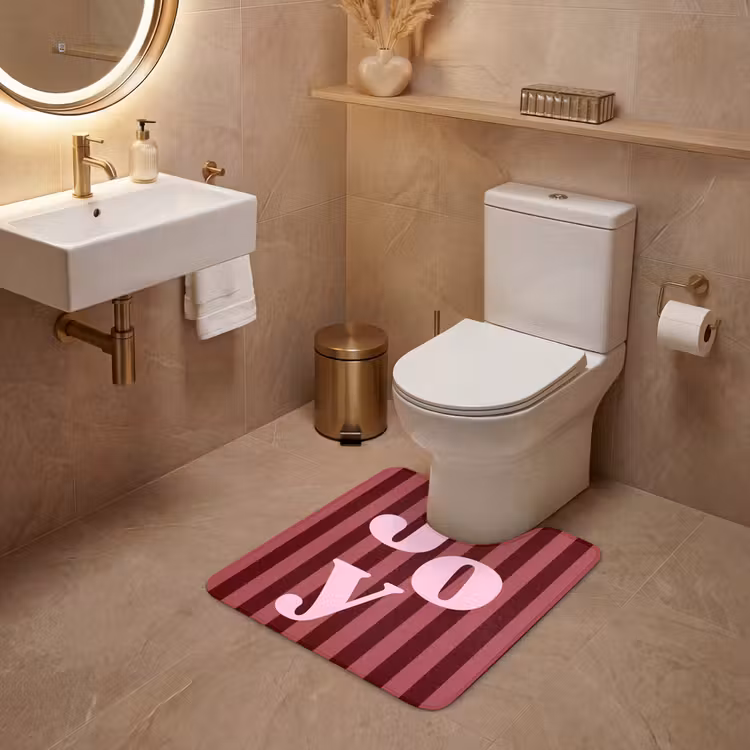 Wc Mat - Joy - Kerst - Tekst - Roze — 3