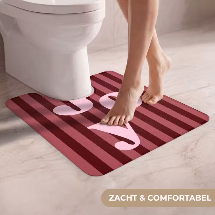 Wc Mat - Joy - Kerst - Tekst - Roze — 5