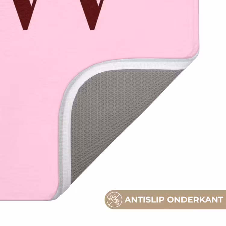 Wc Mat - Kerst - Tekst - Sneeuw - Roze — 4
