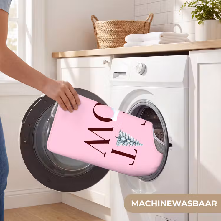 Wc Mat - Kerst - Tekst - Sneeuw - Roze — 6