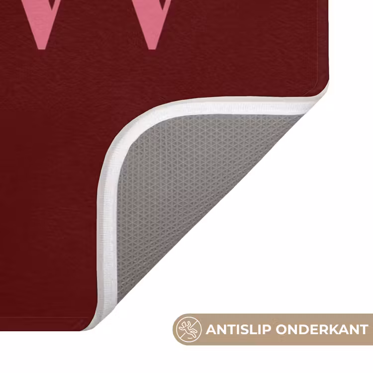 Wc Mat - Tekst - Kerst - Sneeuw - Roze — 4