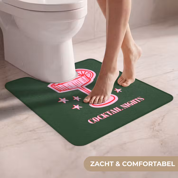 Wc Mat - Cocktail - Kerst - Roze - Groen — 5