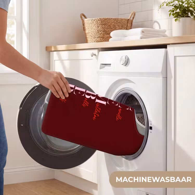 Wc Mat - December - Tekst - Kerst - Burgundy — 6