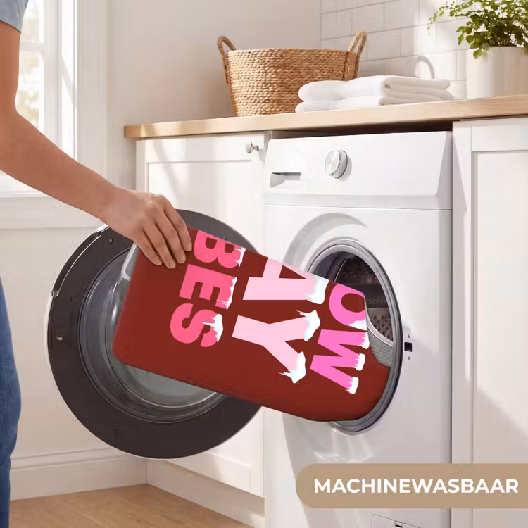 Wc Mat - Kerst - Tekst - Sneeuw - Rood - Roze — 6