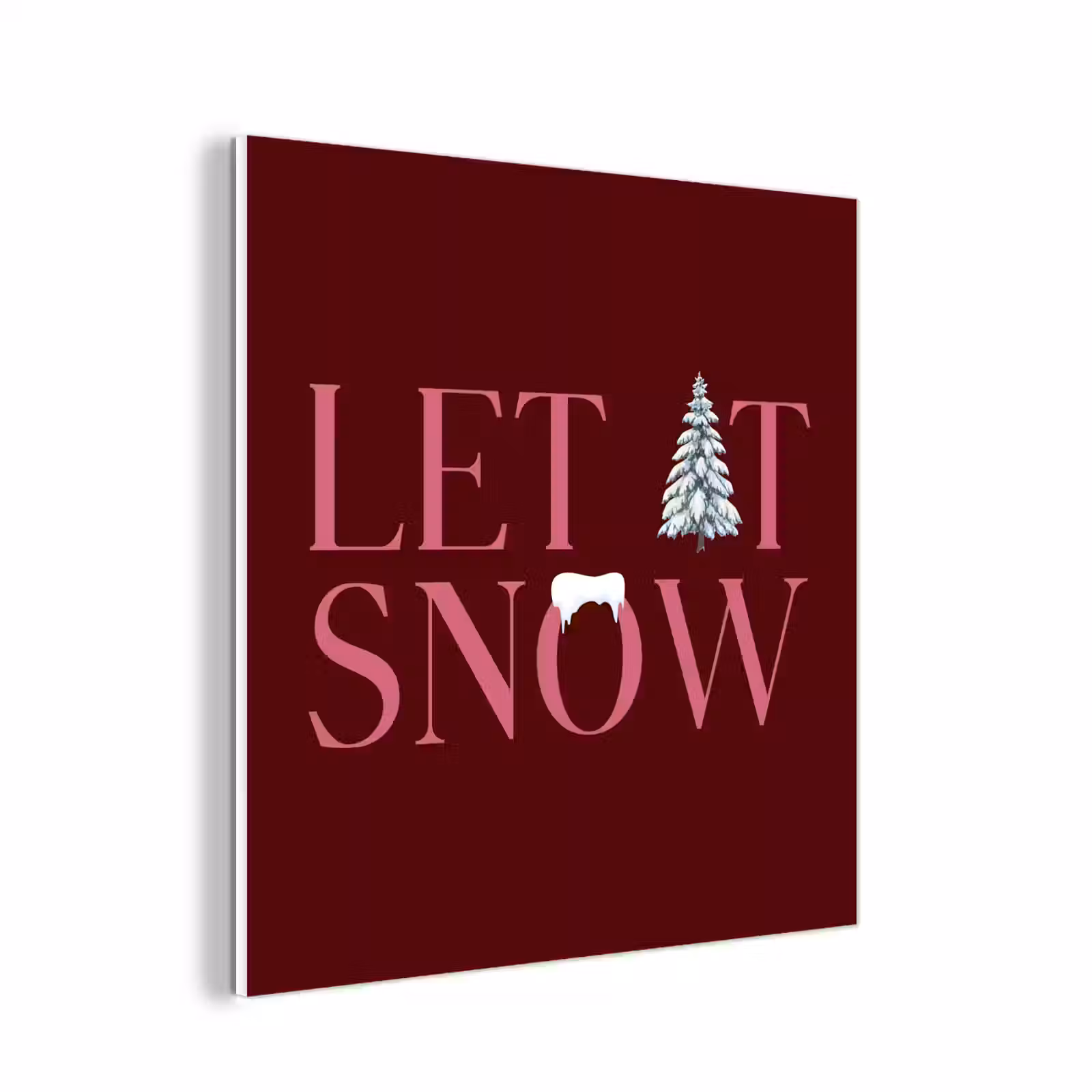Forex - Tekst - Kerst - Sneeuw - Roze — 1