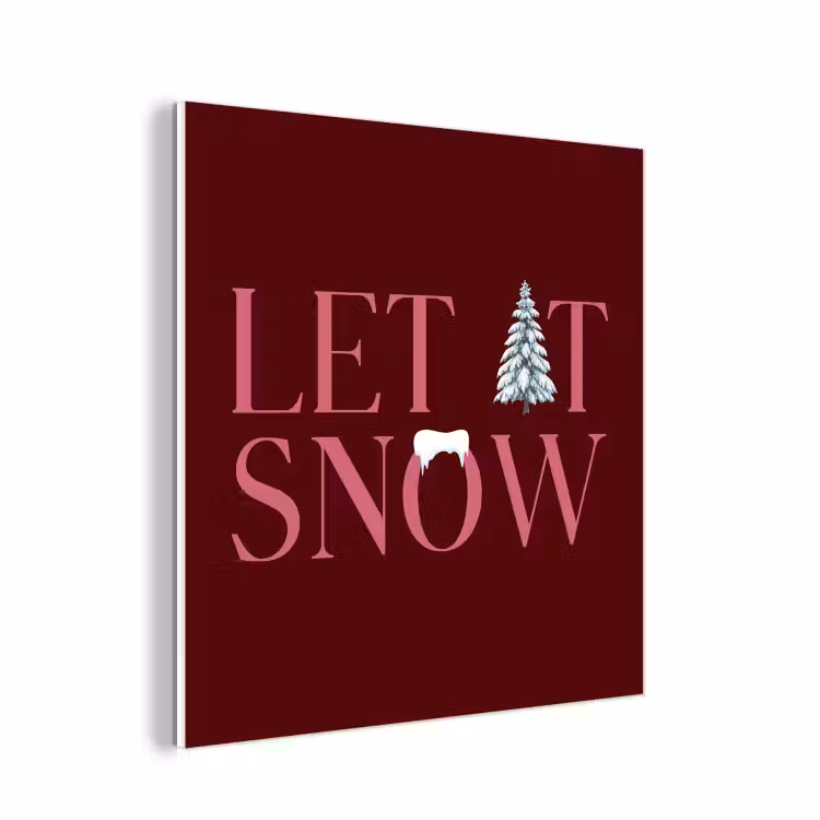 Forex - Tekst - Kerst - Sneeuw - Roze